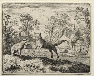 Reynard the Fox: Reynard Doing Penance. av Allart van Everdingen