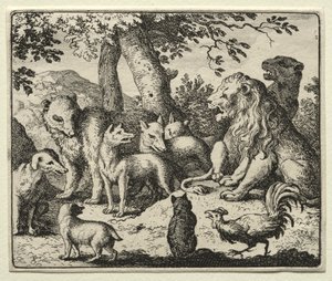 Reynard the Fox: Reynard frikjenner seg selv av Allart van Everdingen