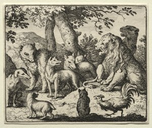 Reynard the Fox: Reynard frikjenner seg selv. av Allart van Everdingen