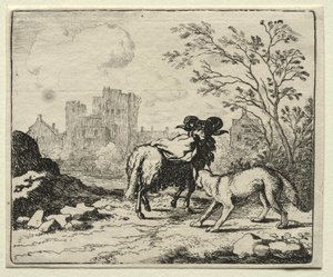 Reynard the Fox: Reynard sender en pakke til løven av Allart van Everdingen