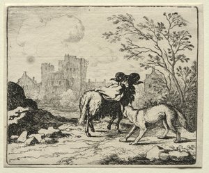 Reynard the Fox: Reynard sender en pakke til løven. av Allart van Everdingen