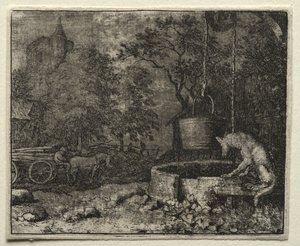 Reynard the Fox: Reynard lurer ulvens kone av Allart van Everdingen