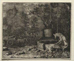 Reynard the Fox: Reynard lurer ulvens kone. av Allart van Everdingen