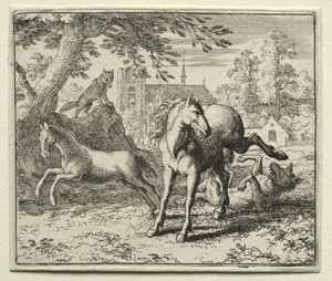 Reynard the Fox: Reynard lurer ulven av Allart van Everdingen