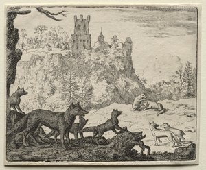 Reynard the Fox: Reynard and the Badger Depart for Court av Allart van Everdingen