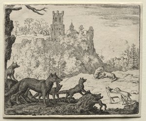Reynard the Fox: Reynard and the Badger Depart for Court. av Allart van Everdingen