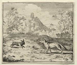 Reynard the Fox: Reynard and the Rabbit. av Allart van Everdingen