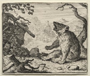 Reynard the Fox: The Bear kaller Reynard til retten av Allart van Everdingen