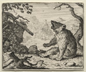 Reynard the Fox: The Bear kaller Reynard til retten. av Allart van Everdingen