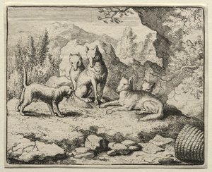 Reynard the Fox: The Cat Calls Reynard til retten av Allart van Everdingen