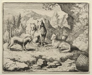 Reynard the Fox: The Cat Calls Reynard til retten. av Allart van Everdingen
