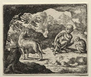 Reynard the Fox: The Wolf in the Monkeys Den. av Allart van Everdingen