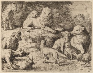 Dyrene presenterer anklagene sine mot Reynard av Allart van Everdingen