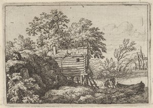 Fiskerhytta, 1600-tallet. av Allart van Everdingen