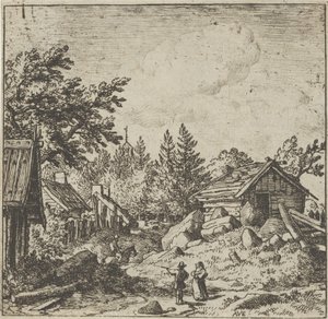 The Hamlet on the Monttainous Ground, 1600-tallet. av Allart van Everdingen