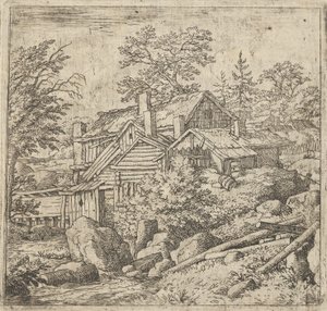The Hamlet on the Mountainside, 1600-tallet. av Allart van Everdingen