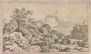 Snekkerens hytte, 1600-tallet. av Allart van Everdingen
