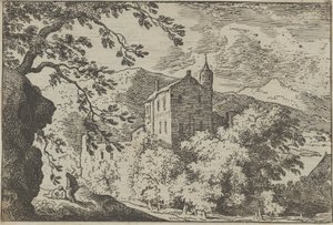 Det store huset med tårnet, 1600-tallet. av Allart van Everdingen