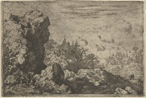 De tre reisende ved foten av High Rock, 1600-tallet. av Allart van Everdingen