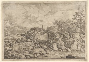 Vannmøllen, 1600-tallet. av Allart van Everdingen