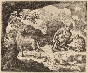 Ulven og apene, sannsynligvis ca. 16451656.
