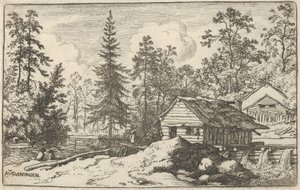 Kvinnen ser mot båten, 1600-tallet. av Allart van Everdingen