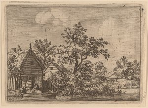 To fat foran en hytte, sannsynligvis ca. 16451656.