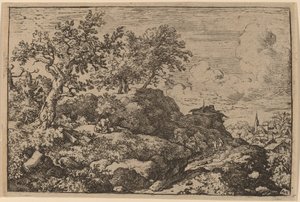 To bønder som sitter på en høyde, sannsynligvis ca. 16451656.