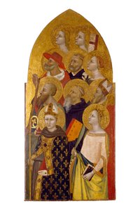 Hellige og engler, ca. 1360-70 (tempera og bladgull på panel)