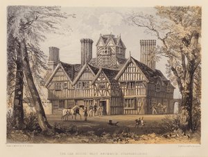 The Oak House, West Bromwich, Staffordshire (akvatint)