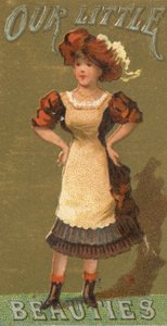 Fra Girls and Children-serien N58 som promoterer Our Little Beauties Cigarettes for Alle..., 1887. av Allen and Ginter