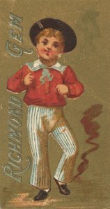 Fra Girls and Children-serien N65 som promoterer Richmond Gem Cigarettes for Allen &..., ca. 1886.