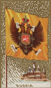 Russland, fra Flags of All Nations, Series 1 N9 for Allen & Ginter Cigarettes Brands, 1887.
