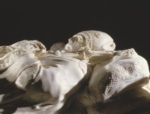 Tomb of Cardinal Tavera detalj av hodemarmoren