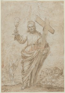 Kristus holder et kalk og et kors, 1666. av Alonso Cano