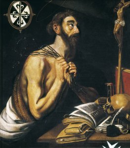 Saint Dominic botferdig. 1621 (olje på lerret) av Alonso Florin
