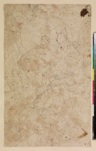 Figurstudier med en knelende kvinne i profil, verso, 1600-tallet av Alonso del Arco