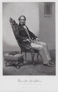 Henry Wadsworth Longfellow (gravering) av Alonzo (after) Chappel