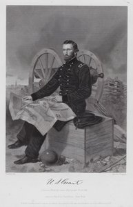 Ulysses S Grant (gravering) av Alonzo (after) Chappel