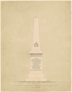 Design for et monument til minne om George B. Doane av Alpheus Cary