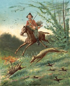 Baron Munchausens eventyr (chromolitho) av Alphonse Adolphe Bichard
