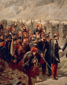 Marshal Patrice MacMahon med Zouaves i Malakoff av Alphonse Antoine Aillaud