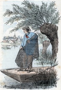 Garnfiske Gravering fra «The Needs of Life» av Rengade av Alphonse Demarle
