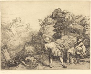 Allegori om bonden og formuen: Allegorisk emne av Alphonse Legros