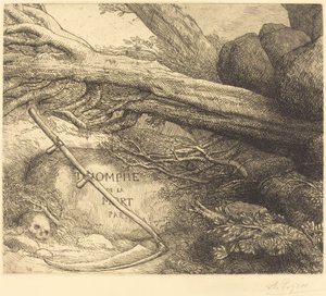 Avalanche: Frontispice for Triumph of Death av Alphonse Legros