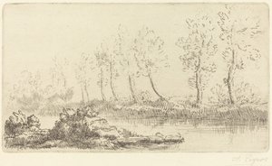 Bredden av Adour Bord de l'Adour. av Alphonse Legros