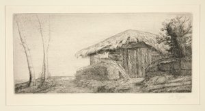 Sauefjøs i åssiden (Shepherd av Alphonse Legros