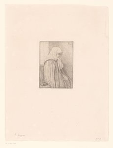 Bretonsk kvinne med skjerf av Alphonse Legros