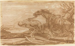 Døden og dens hest. av Alphonse Legros