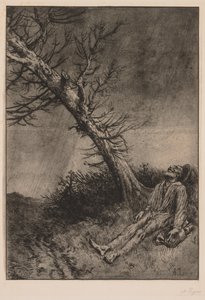 Vagabondens død. av Alphonse Legros